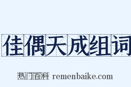 佳偶天成组词是什么意思的图片
